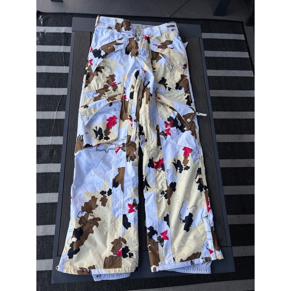 Y2K Women's Camo Butterfly Billabong Anne Bollanger Snowboard Pants Small